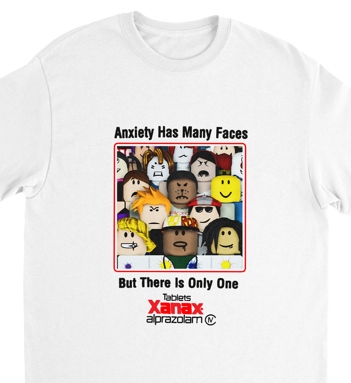 "many faces" tee